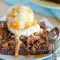 Salted Caramel Brownie With Vanilla Icecream