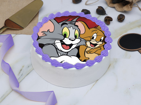 Cute Tom And Jerry Photo Cake