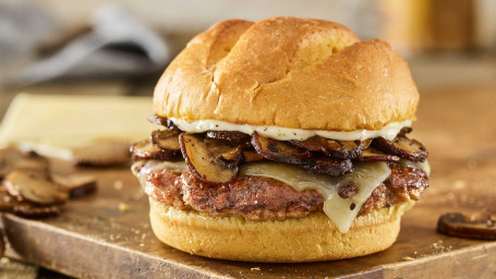 Hamburger Di Tacchino Svizzero Con Funghi Al Tartufo