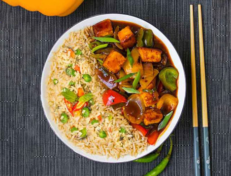 Combo Fried Rice Chilli Paneer)