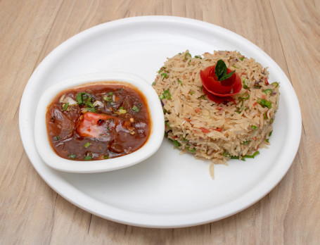 Rice With Chilly Paneer