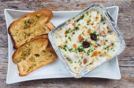 Baked Spinach Cheese Shell Shaped Pasta