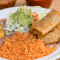 Mini Chimis, Rice, Beans Guacamole