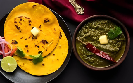 Sarso Ka Saag Makke Ki Roti (2 Pcs)