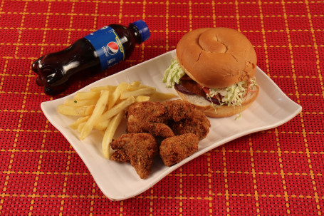 Chicken Burger Chicken Chatpata 4 Pc French Fries Pepsi