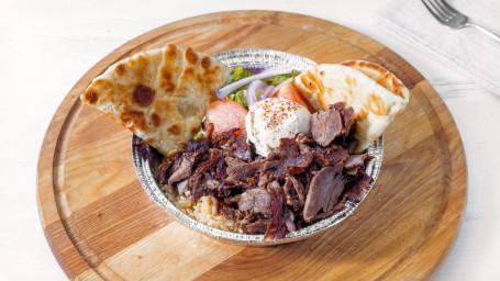 Beef Lamb Pita Bowl