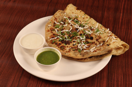 Paneer Paratha Special 1 Pcs Hari Chutney Dahi