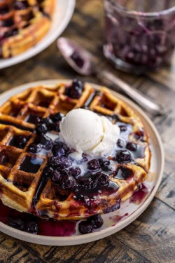 Mix Berry Cream Cheese Waffle