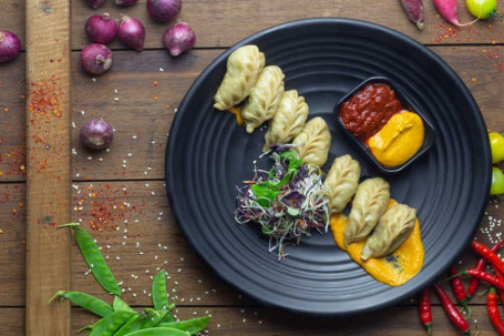 Achari Soya Chaap And Paneer Momos