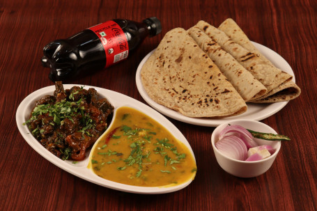 Special Bhindi Masala Dal Fry 4 Tawa Roti Onion Achar