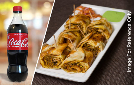 Chicken Saoji Kathi Roll Coke 500 Ml Pet Bottle