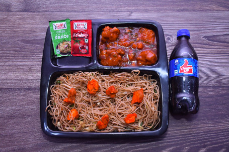 Chicken Noodles Chicken Manchurian Cold Drink