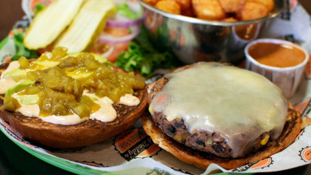 Hamburger Di Fagioli Neri Della Cantina