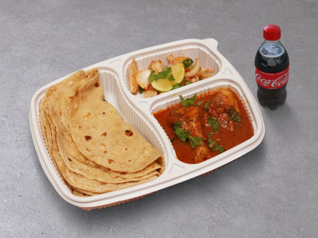 Chicken Handi 5 Chapati Roasted Papad Any Coldrink 250Ml Pet Bottle