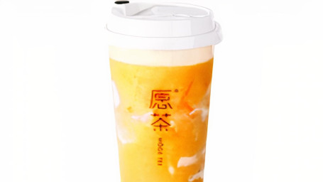 Cheese Foam Fresh Mango Tea Slush Zhī Shì Mǎn Huái Máng Guǒ