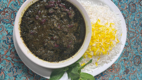 Veggie Ghormeh Sabzi With Rice