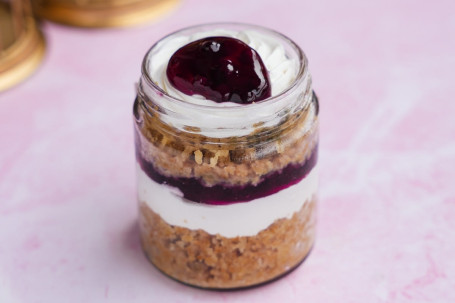 Eggless Blueberry Cake Jar