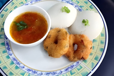 Idli Vada Sambar 1 Piece Each