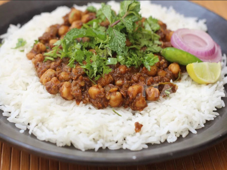 Chana Masala [250 Ml] With Plain Rice [500 Ml]