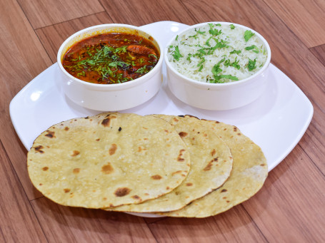 Dal Tadka Jeera Rice Butter Roti (3 Pcs)