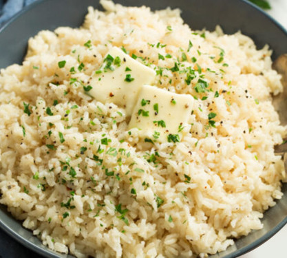 Chicken Butter Garlic Topped Rice Bowl