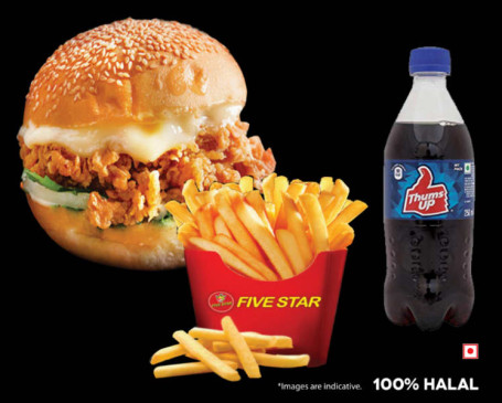 Hot Crispy Burger Meal (Hot Crispy Burger French Fries Soft Drink)