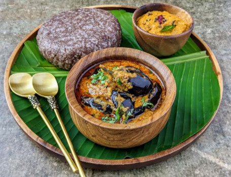 Ragi Sangati With Guthivankai Pure Veg