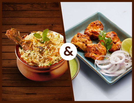 Royal Chicken Dum Biryani With Half Chicken Fiery Kebab