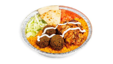 Chicken Shawarma Falafel Platter