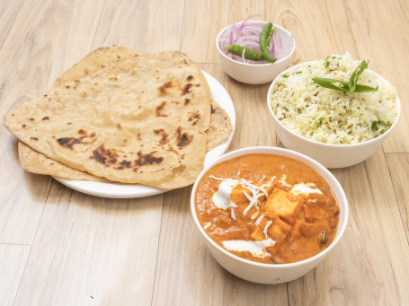 Paneer Butter Masala Jeera Rice 2 Paratha Onion