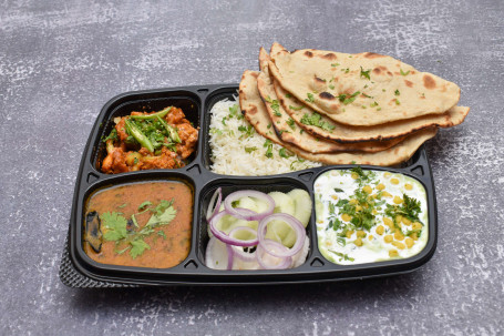 Aloo Jeera Dal Tadka Choice Of Rotis Rice Raita Salad