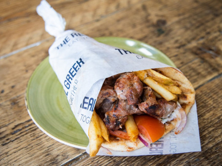 Pork Skewer Souvlaki Wrap