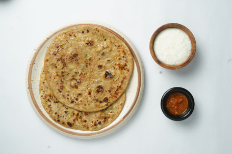 Aloo Pyaz Paratha With Chhole