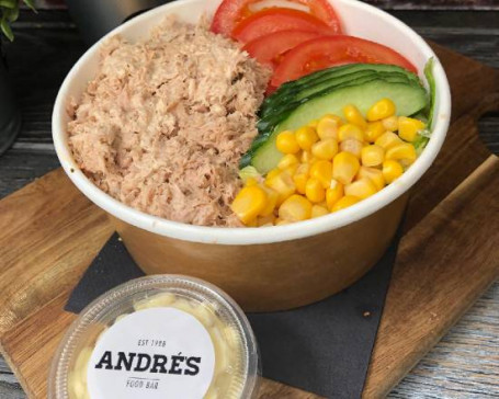 Tuna Mayo Sweetcorn Salad Bowl With Mayo Dressing