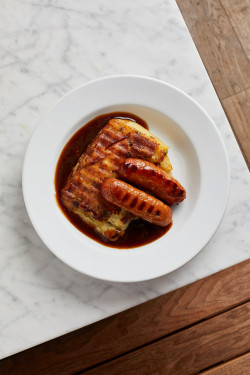 Bubble Andsqueak, Cumberland Sausages , Onion Gravy