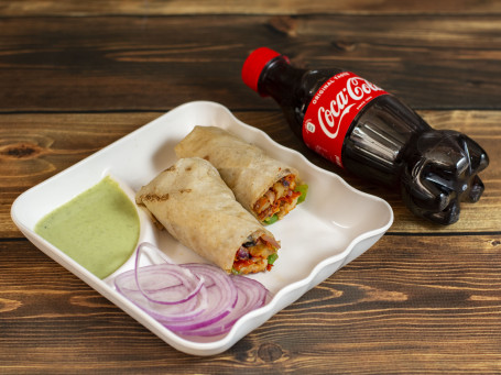 Soya Chaap Roll Coke