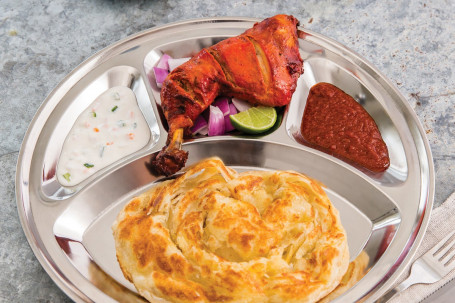 Roti Canai With Tandoori Chicken