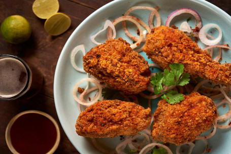 Pind Special Crispy Chicken[4 Picecs With Bone Fried]