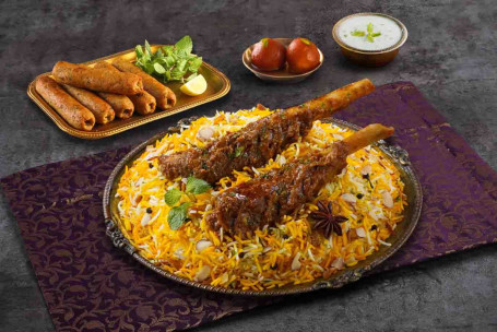 Bemisaal Nalli Gosht Biryani (Lamb Shank Biryani- Serves 2-3) Murgh Seekh Kebab (6 Pcs)