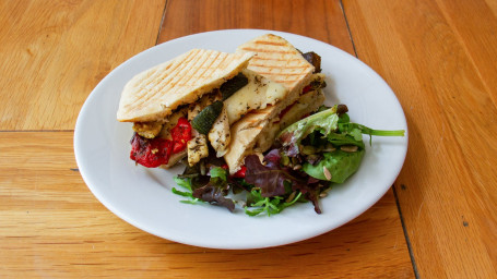 Chicken, Pesto, Mozzarella Roasted Mediterranean Vegetables