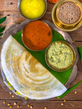 Plain Dosa(Ghee) (Served With Allem Chutney With Sambar)