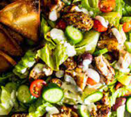 Chicken With Salad Shawarma