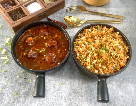 Veg Fried Rice Machurian Chilli Paneer