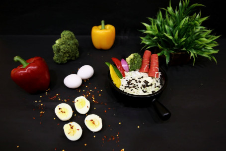 Boiled Egg Veggie Salad Bowl