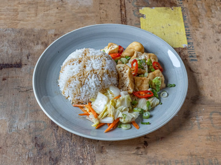 Tofu Puffs And Veg