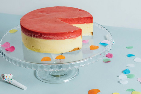 Mango Raspberry Sorbet Cake