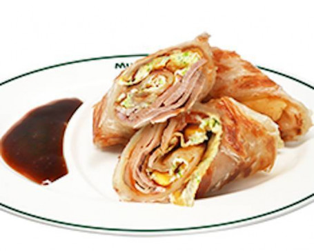 Xūn Jī Wò Dàn Juǎn Bǐng Rotolo Di Pancake All'uovo Con Pollo Affumicato