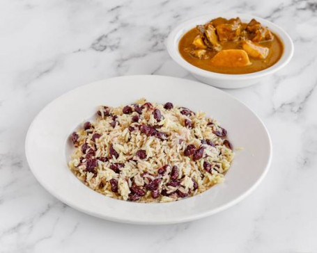 Curry Goat With Rice And Peas