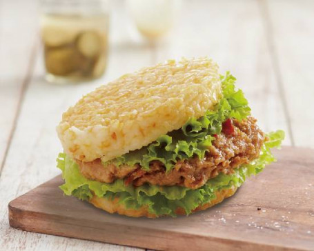 Fēng Wèi Shāo Ròu Mǐ Bǎo Hamburger Di Riso Con Maiale Arrosto