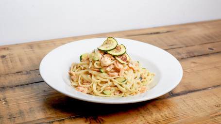 Zucchini Salmon Linguini